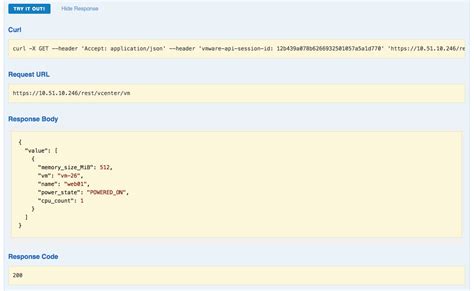 There is a tricky way to do this. . Vsphere rest api examples